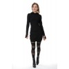 3 Elfen Hoodie dress winter black fleece gauntlets black S