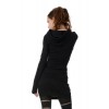 3 Elfen Hoodie dress winter black fleece gauntlets black S