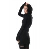 3 Elfen Hoodie dress winter black fleece gauntlets black S