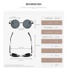 AEVOGUE Polarized Sunglasses Steampunk Round Lens Metal Frame Unisex Glasses AE0519 (Gold&Black, 49)