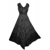 Agan Traders 1011 D Romantic Party Gothic Flair Dress Gown [L, Black]