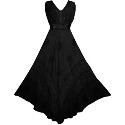 Agan Traders 1011 D Romantic Party Gothic Flair Dress Gown [L, Black]