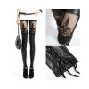 Zacoo Women's Faux PU Leather Punky Leggings Size XL Black