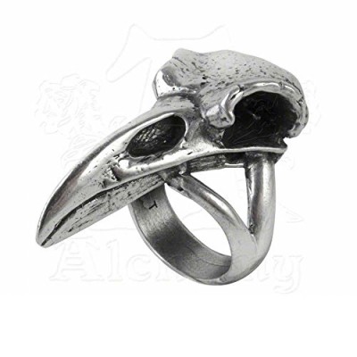 Rabenschädel Raven Skull Ring (8.5)
