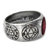 Agla Alchemy Gothic Pewter Talisman Ring - size 7