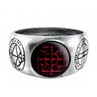Agla Alchemy Gothic Pewter Talisman Ring - size 7