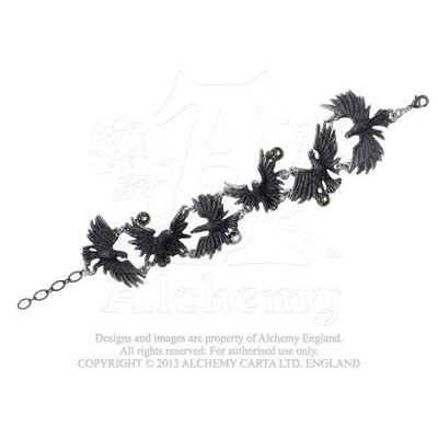 Alchemy Gothic A101 - Flocking Ravens -Bracelet