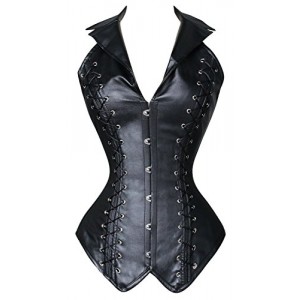 Womens Corset Corset Corset Gothic style leather Design S-XXL Black Red Womens Corset Corset Corset Gothic style leather Design S-XXL Black Red