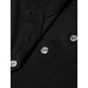 Allegra K Women Long Sleeve Button-Front Irregular Hem A Line Casual Shirt Dress X-Large / US 18 Black