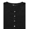 Allegra K Women Long Sleeve Button-Front Irregular Hem A Line Casual Shirt Dress X-Large / US 18 Black