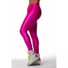 Fashion Neon High V Waist Stretch Skinny Shiny Spandex Leggings Pants Tights (S, Hot Pink)