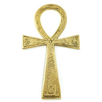 Brass Ankh Brass Large ( 3 1/2" x 6 1/2") For Altar Or Wall
