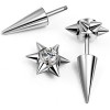 Aroncent 3/5 Pairs Stainless Steel Mens Womens Stud Earring Piercing Spike Rivet Cone Taper Ear Stud