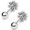 Aroncent 3/5 Pairs Stainless Steel Mens Womens Stud Earring Piercing Spike Rivet Cone Taper Ear Stud