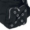 Banned Apparel Handcuff Black Canvas Silver Studded Vegan Gothic Handbag