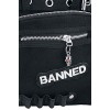 Banned Apparel Handcuff Black Canvas Silver Studded Vegan Gothic Handbag