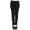 Banned Gothic Rockabilly Steampunk Cyber Black Side Corset Skinny Jeans Pants (30 - M)