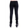 Banned Gothic Rockabilly Steampunk Cyber Black Side Corset Skinny Jeans Pants (30 - M)