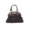 Banned Reinvention Alternative Gothic Lace Bag - Black/Burgundy / One Size