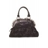 Banned Reinvention Alternative Gothic Lace Bag - Black/Burgundy / One Size