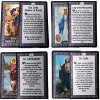 Catholic Set of 10 Holy Prayer Cards - New Plastic Material! St Benedict St Jude St Michael St Christopher Holy Family L of Guadalupe L of Miraculo...