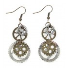 Best Wing Jewelry Antique-Bronze-Tone "Gear" Earrings