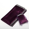 BLESSUME Altar Tarot Table Cloth Divination Wicca Velvet Cloth with Tarot Pouch Purple