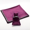 BLESSUME Altar Tarot Table Cloth Divination Wicca Velvet Cloth with Tarot Pouch Purple