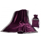 BLESSUME Altar Tarot Table Cloth Divination Wicca Velvet Cloth with Tarot Pouch Purple