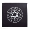 BLESSUME Altar Tarot Tablecloth Black Square Wicca Hexagram Tapestry