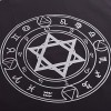 BLESSUME Altar Tarot Tablecloth Black Square Wicca Hexagram Tapestry