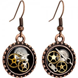 Body Candy Handcrafted Steampunk Pocket Watch Gears Fishhook Earrings Body Candy Handcrafted Steampunk Pocket Watch Gears Fishhook Earrings