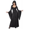 California Costumes Women's Deluxe Hooded Robe Sexy Long Dress, Black, Small