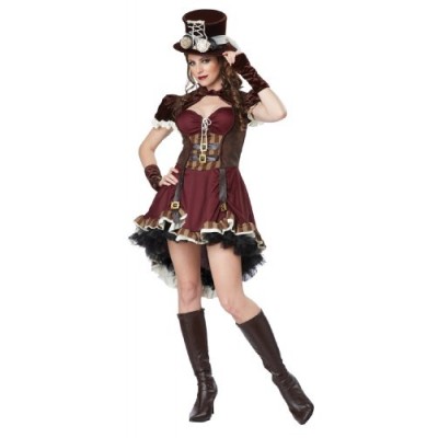 California Costumes Women's Steampunk Girl Adult, Burgundy/Brown, Medium