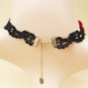 Charm.L Grace Flower Lace Gothic Lolita Pendant Choker Necklace Earrings Set Wedding Halloween Accessories