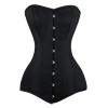 Charmian Women's 26 Steel Boned Cotton Long Torso Hourglass Body Shaper Corset Black XXXXXXX-Large