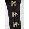 Charmian Women's Plus Size Spiral Steel Boned Renaissance Vintage Steampunk Bustier Corset Top with Jacket and Belt Brown-White XXXXX-Large