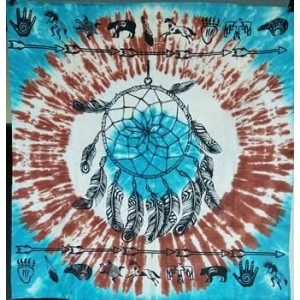 CircuitOffice Altar Tarot Cloth for Tarot Reading, Wicca, Pagan, Scrying, Magik, Wall Decoration, Table Cloth, Tapestry (36" x 36" Dreamcatcher Alt...