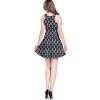 CowCow Womens Black Day of The Dead Sugar Skull Sleeveless Dress, Black - XS