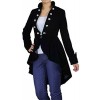 CS The Velvet Wine Waterfall Victorian Gothic Ruffle Style Jacket-USA Stock! (XS, Black)