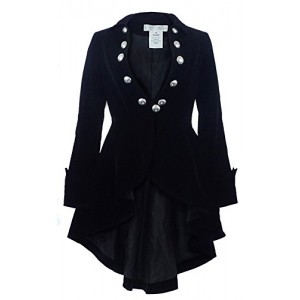 CS The Velvet Wine Waterfall Victorian Gothic Ruffle Style Jacket-USA Stock! (XS, Black) CS The Velvet Wine Waterfall Victorian Gothic Ruffle Style Jacket-USA Stock! (XS, Black)