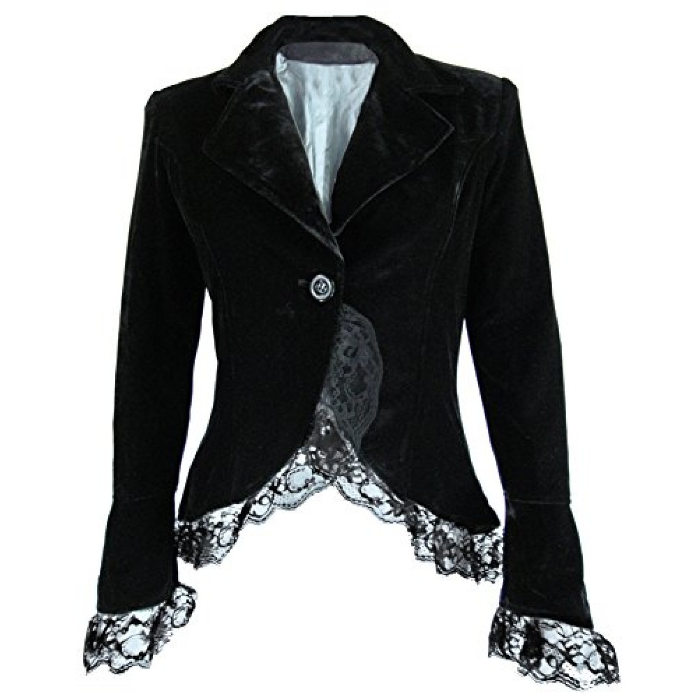 Velvet Passion - Black Victorian Gothic Vintage Style High-Low Lace ...