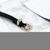 Daesar Alloy Neckalces Womens Choker Necklace Gothic Belt Leather Collar Black Gold Neckalce 40x2.7CM