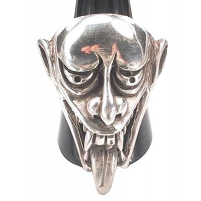 Dan Jewelers Long Face Gargoyle Pewter Ring, Size 6