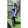 Dare To Wear Victorian Gothic Boho Women's Plus Size Sweetheart Corset Top Blueberry L