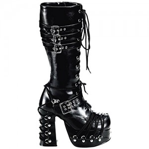 Demonia Charade 206 Womens Boots, Blk Vegan Leather, Size - 12 Demonia Charade 206 Womens Boots, Blk Vegan Leather, Size - 12