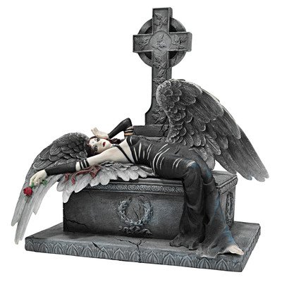 Design Toscano 9.5 in. Mistress of the Crypt Gothic Angel Statue