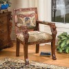 Design Toscano AF51351 Beardsley Heraldic Lion Fabric Arm Chair