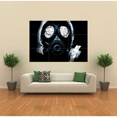 BLACK GAS MASK HORROR GOTHIC NEW GIANT POSTER WALL ART UNIQUE PRINT PICTURE G111