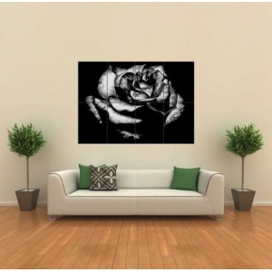 BLACK ROSE GOTHIC GIANT WALL ART PRINT POSTER G315 BLACK ROSE GOTHIC GIANT WALL ART PRINT POSTER G315